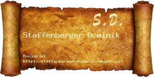 Staffenberger Dominik névjegykártya